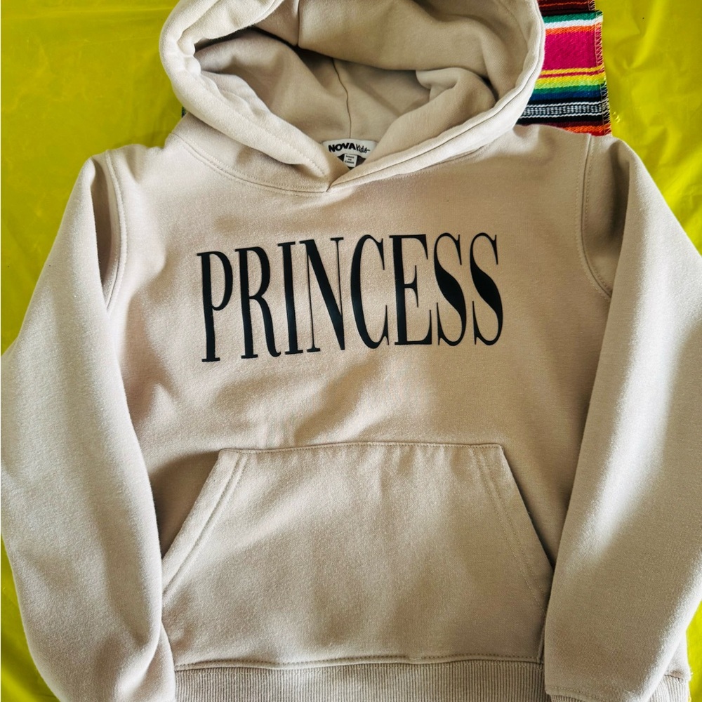 Girls Nova Beige 'Princess' Hoodie